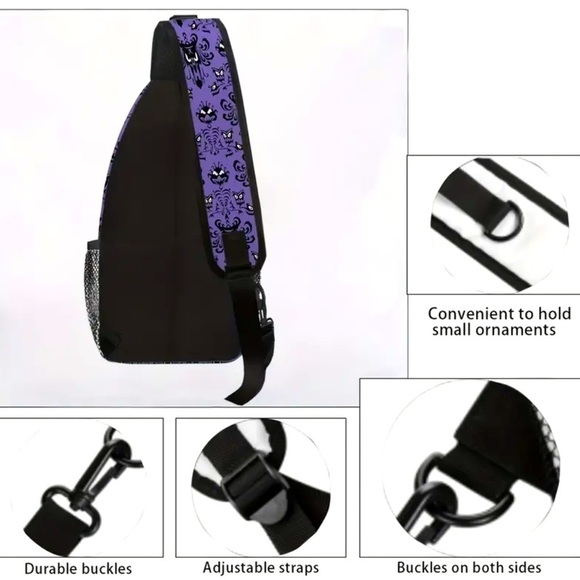 Disney’s Inspired Haunted Mansion Men’s Sling Bag - NWOT - Picture 4 of 5